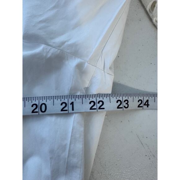 COS Women Button Up Shirt Size 10 Classic Minimalist White Timeless Macrame Work - Picture 13 of 16